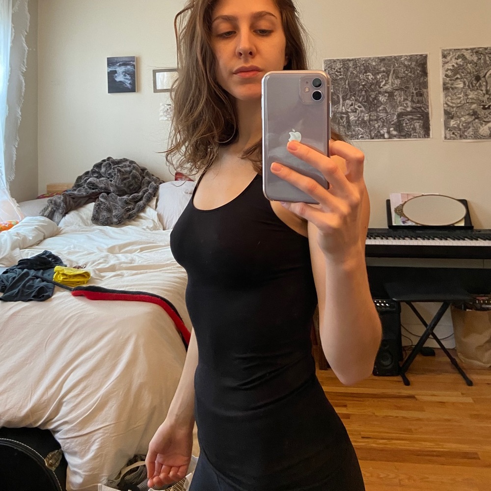 black spandex tank top - racer back